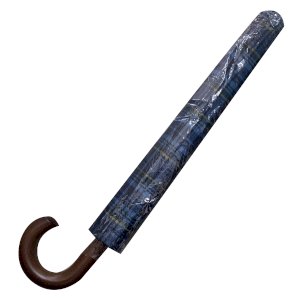 Umbrella, Check Check - Curved Handle 01